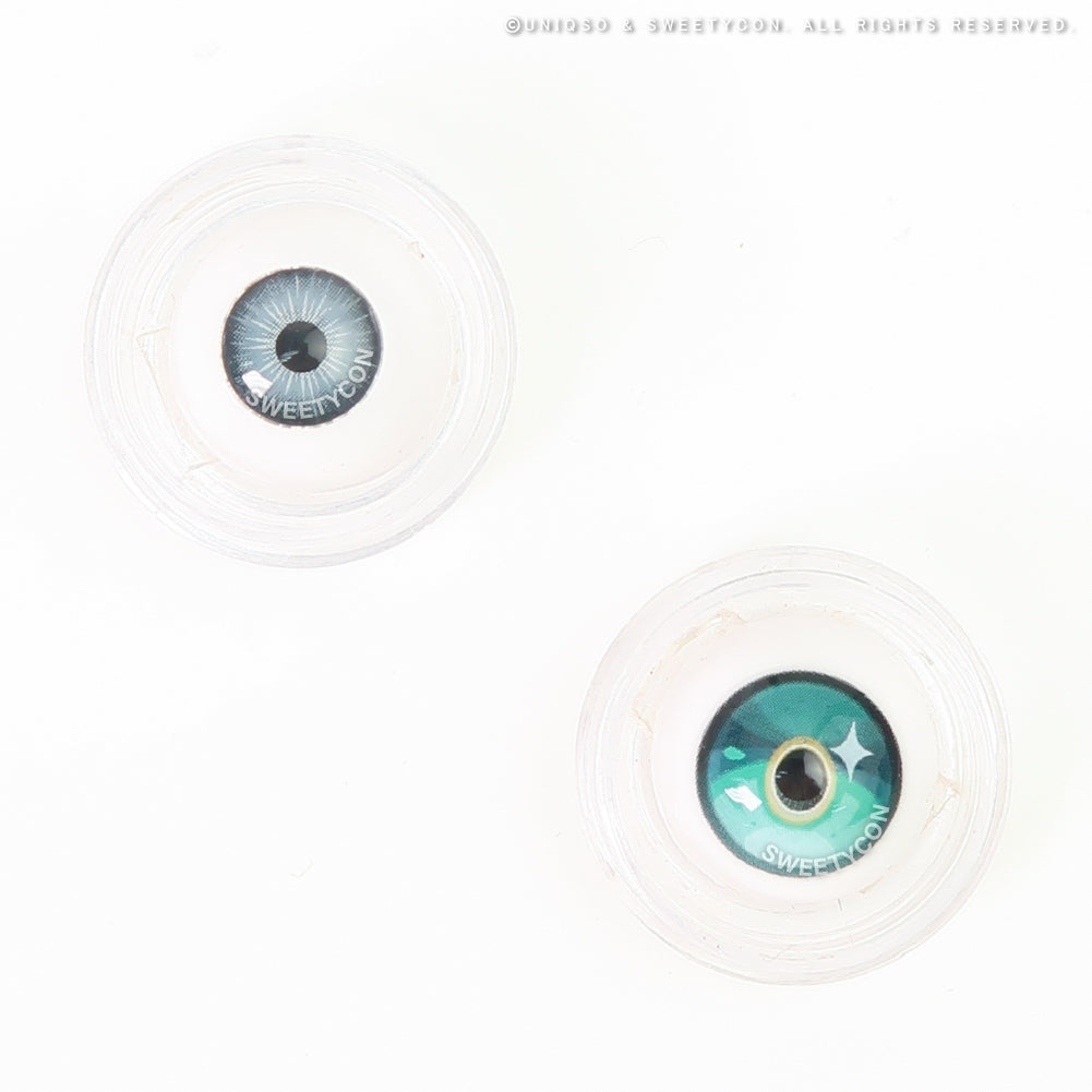 Sweety x Eyesinger Aqua Gemstone (2 lenses/pack)-Colored Contacts-UNIQSO