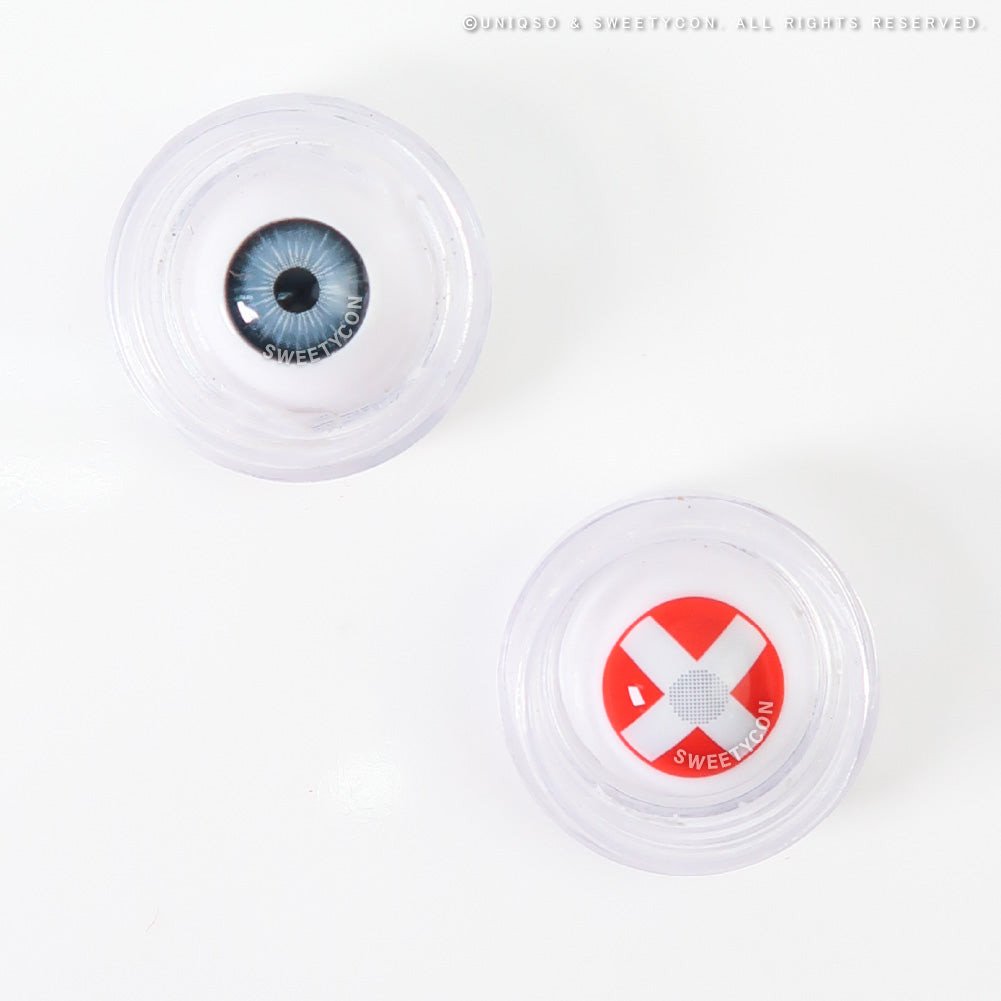 Sweety Crazy White Cross Red Eye Halloween Contacts – UNIQSO