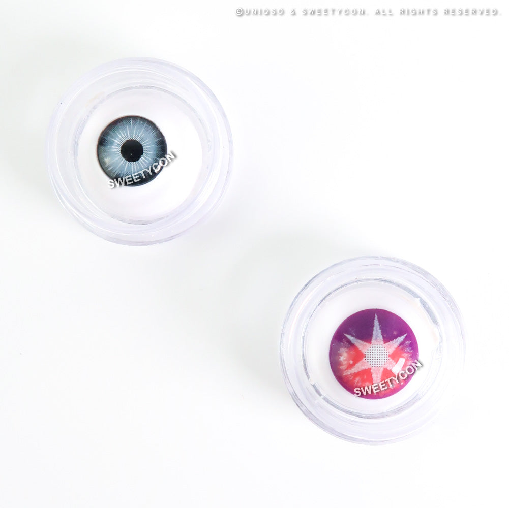 Sweety Pop Star Violet | Purple Star Colored Contacts | Oshi