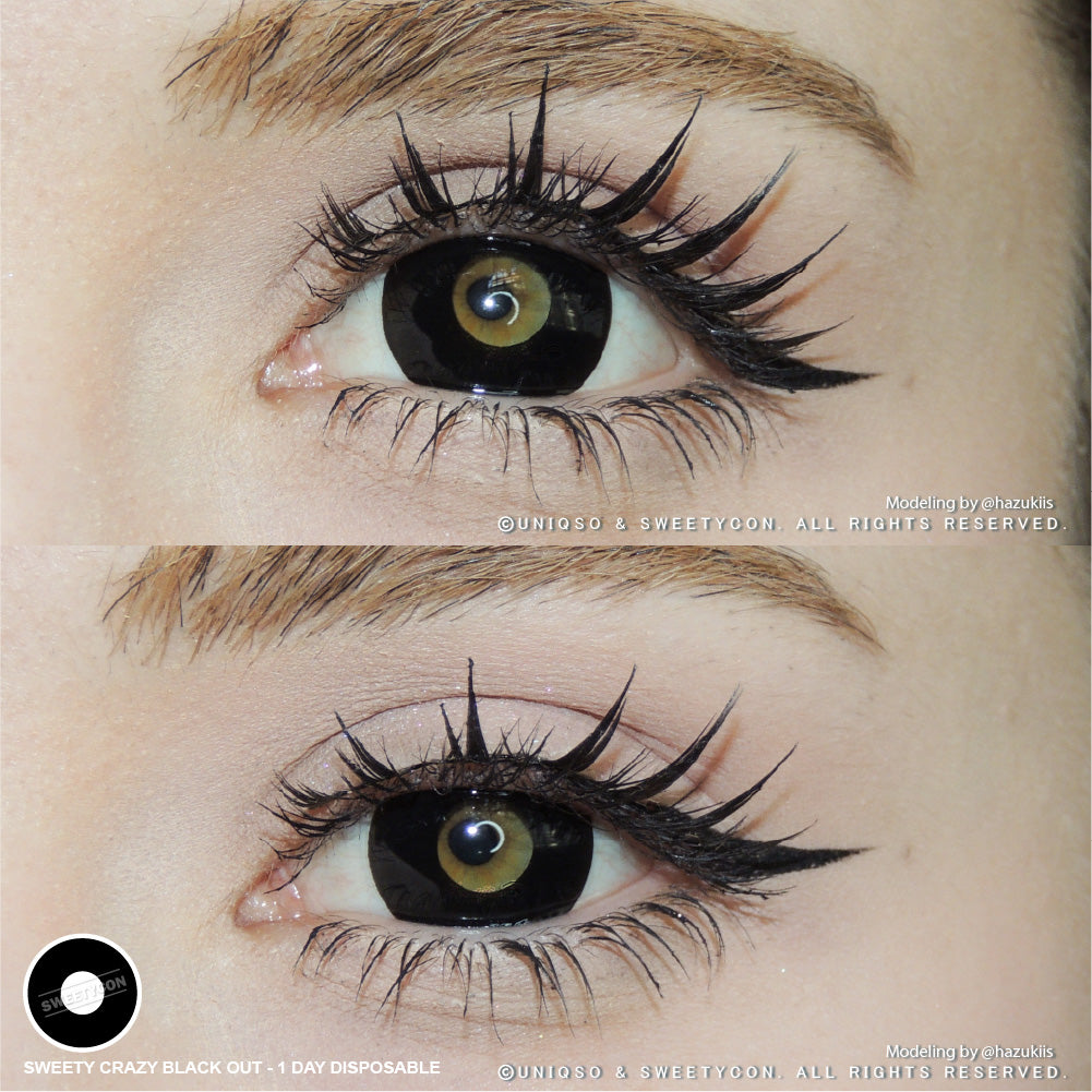 Sweety Crazy Black Out - Halloween Contacts – UNIQSO