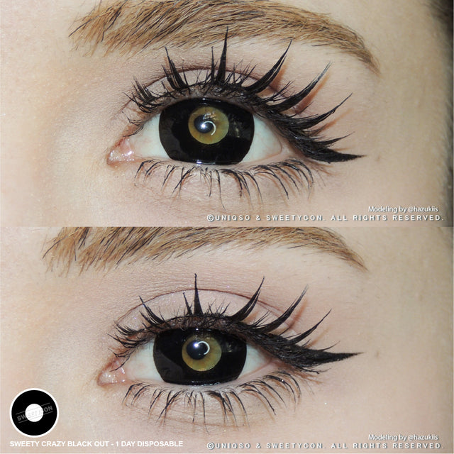 Sweety Crazy Black Out (1 lens/pack)-Crazy Contacts-UNIQSO