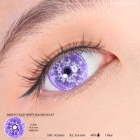 Sweety Crazy White Walker Violet (1 lens/pack)-Crazy Contacts-UNIQSO