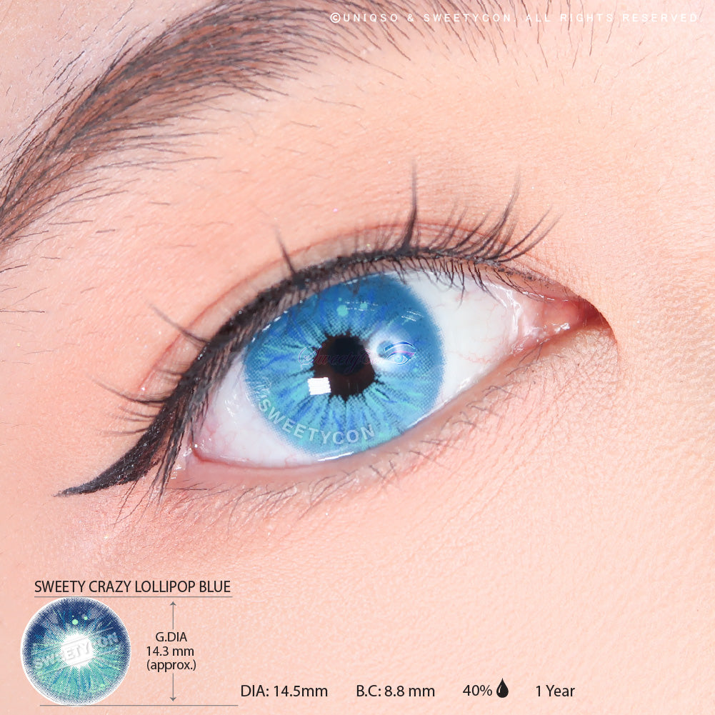 Sweety Crazy Lollipop Blue | Colored Contacts For Cosplay – UNIQSO