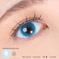 Western Eyes Solotica Blue (1 lens/pack) [Exp: 04/2027]-Colored Contacts-UNIQSO