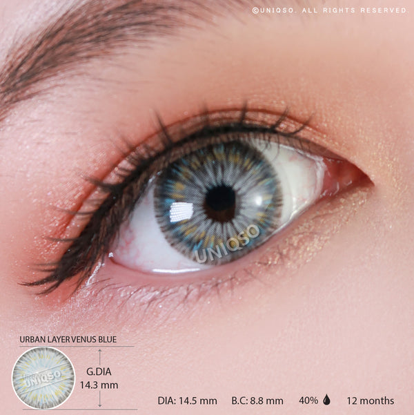 Urban Layer Venus Blue (1 lens/pack)-Colored Contacts-UNIQSO