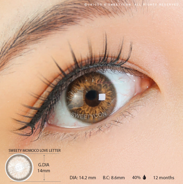 Sweety Momoco Love Letter (1 lens/pack)-Colored Contacts-UNIQSO