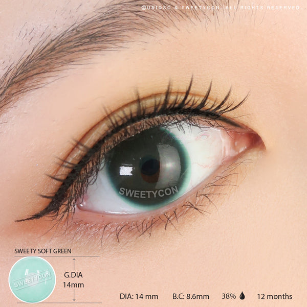 Sweety Soft Green (1 lens/pack)-Colored Contacts-UNIQSO