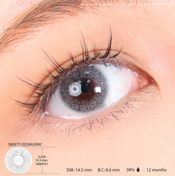 Sweety Ocean Grey (1 lens/pack)-Colored Contacts-UNIQSO