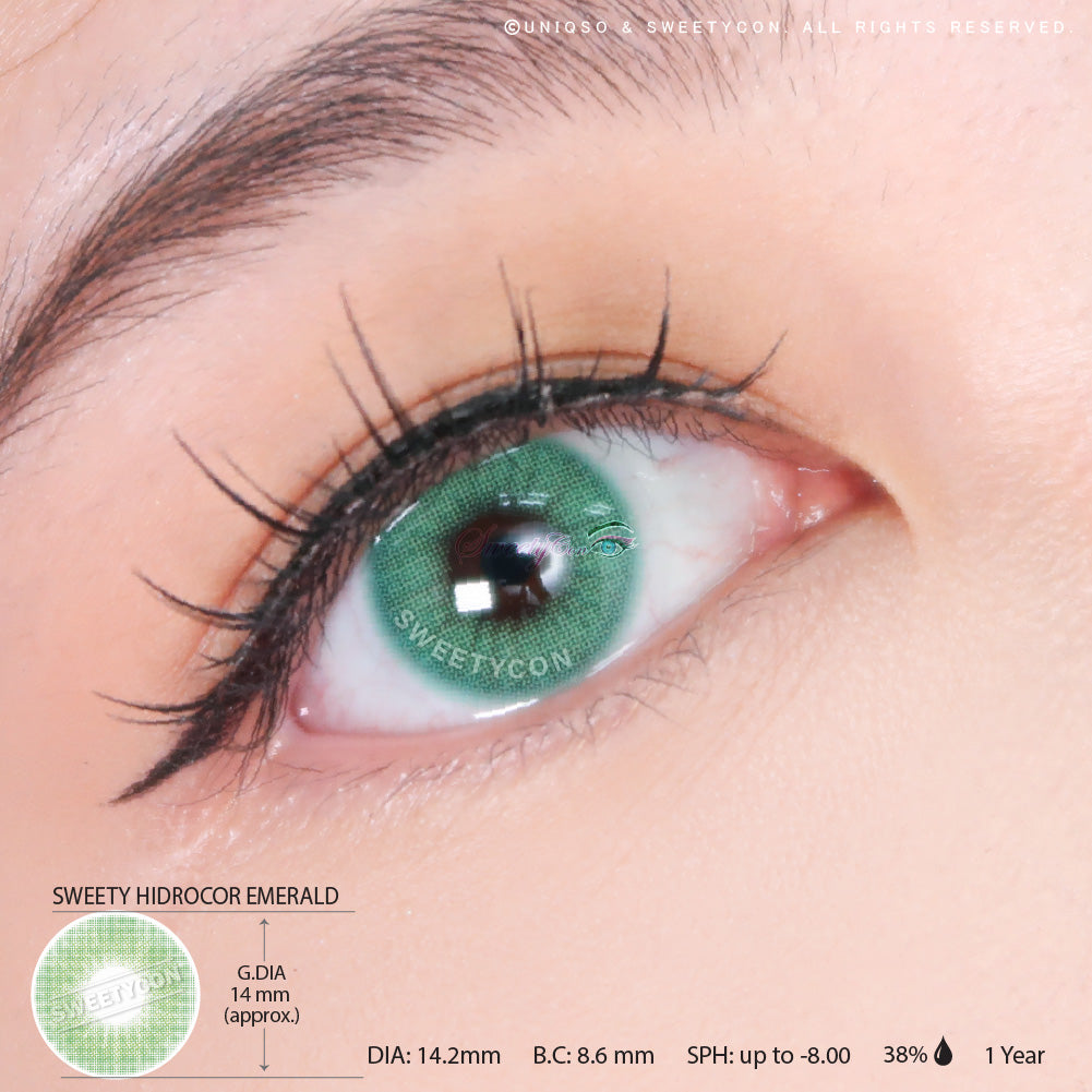 Sweety Hidrocor Emerald | Green Colored Contacts – UNIQSO