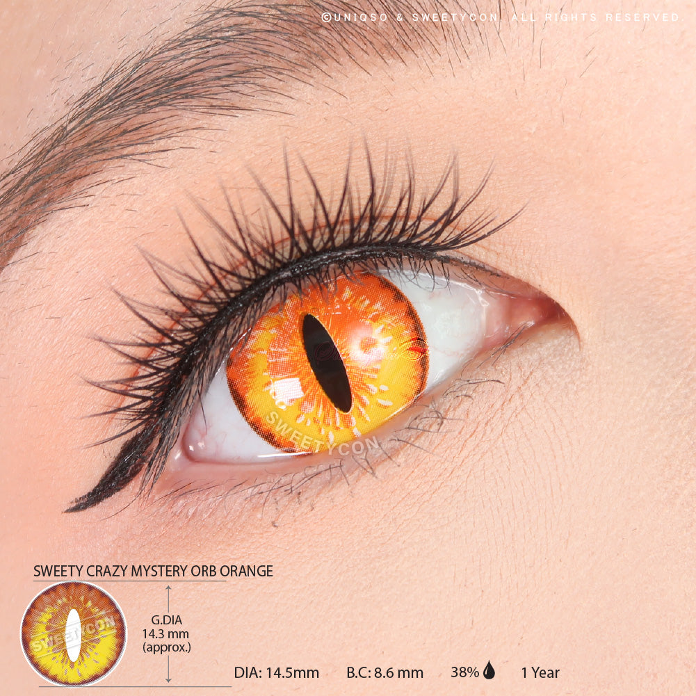 Orange Yellow Cat Eye Contacts For Cosplay & Halloween – UNIQSO