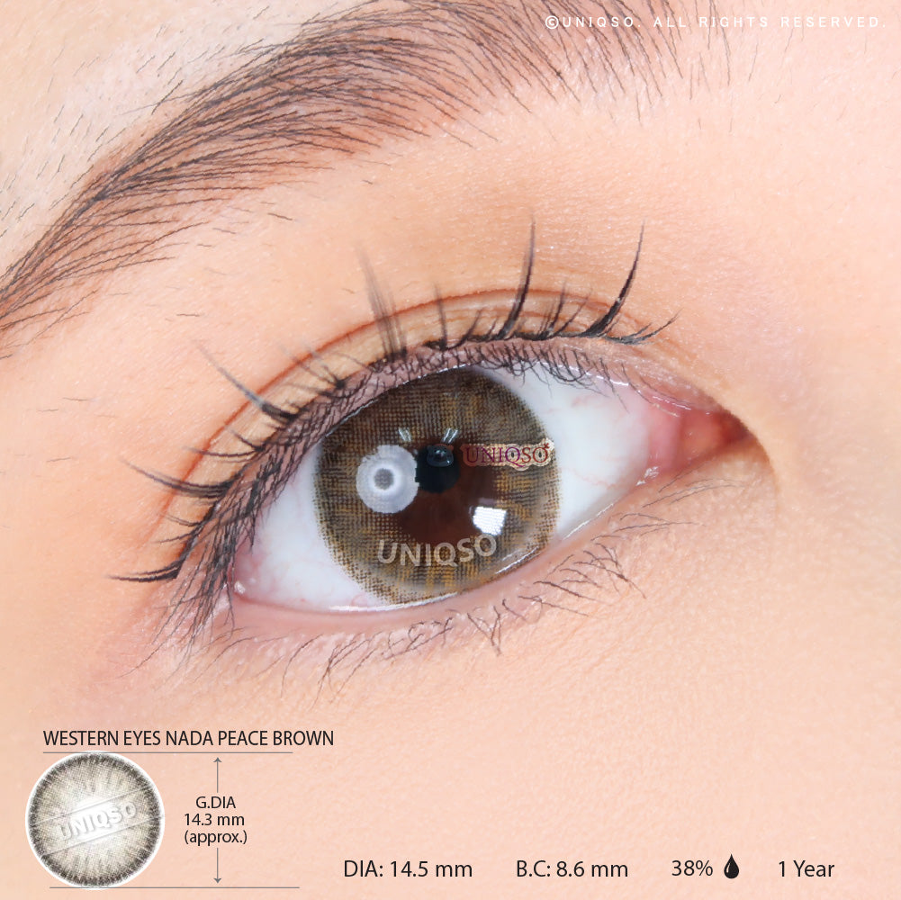 Western Eyes Nada Peace Brown (1 lens/pack) [Exp: 06/2027]-Colored Contacts-UNIQSO
