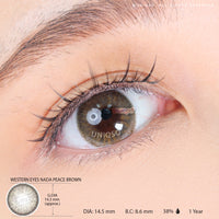 Western Eyes Nada Peace Brown (1 lens/pack) [Exp: 06/2027]-Colored Contacts-UNIQSO