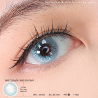 Sweety Crazy Candy Pop Gray (1 lens/pack)-Colored Contacts-UNIQSO