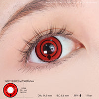 Sweety First Stage Sharingan (1 lens/pack)-Colored Contacts-UNIQSO