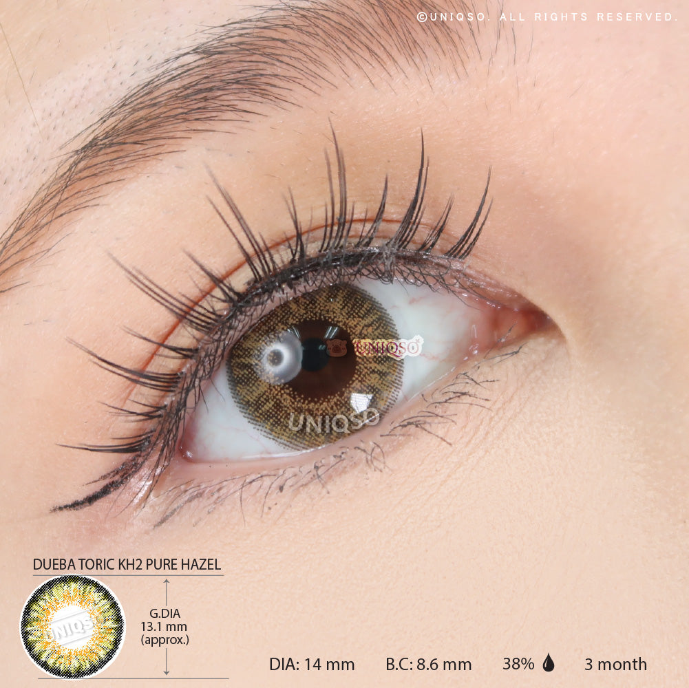 Dueba Toric KH2 Pure Hazel Colored Contacts For Astigmatism – UNIQSO