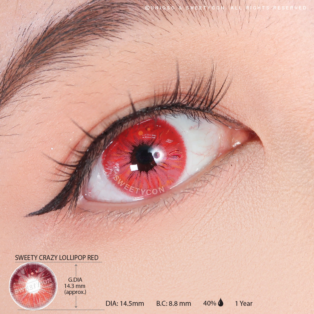 Sweety Crazy Lollipop Red | Colored Contacts For Cosplay – UNIQSO