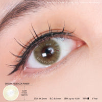 Sweety Hidrocor Amber (1 lens/pack)-Colored Contacts-UNIQSO