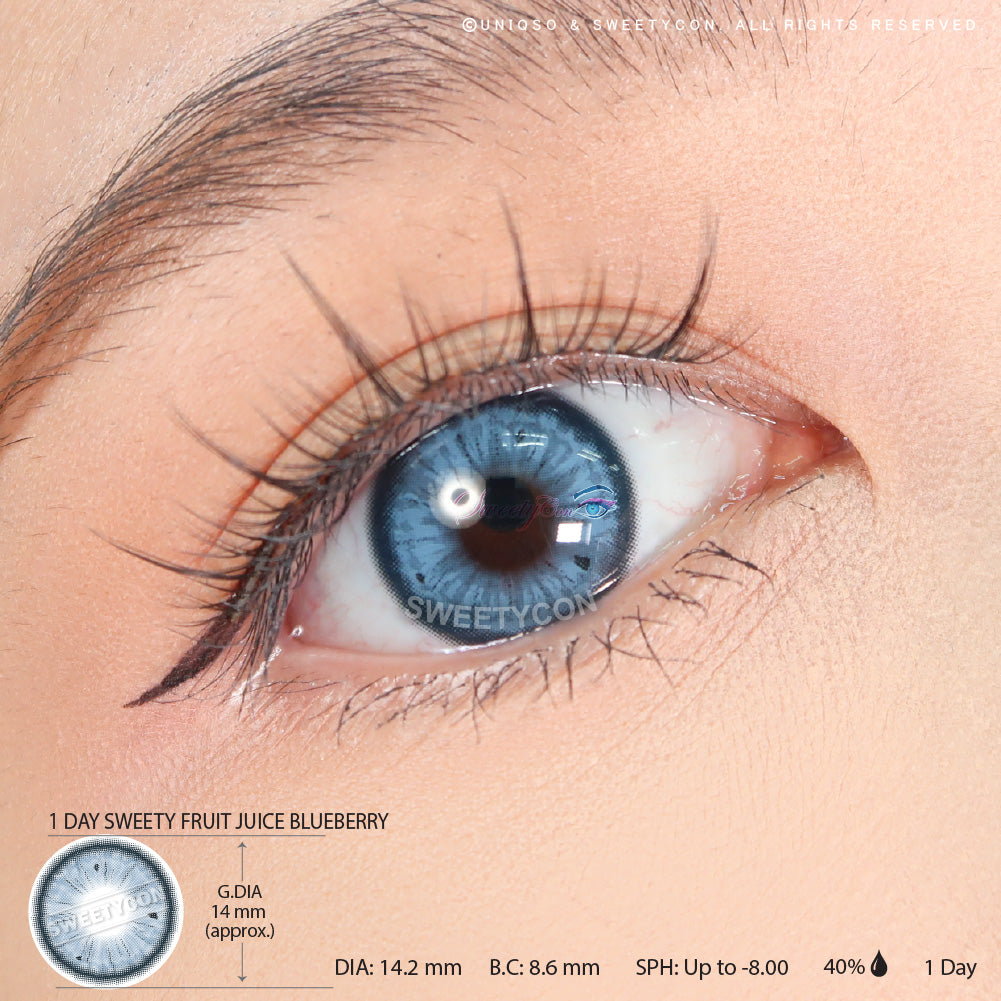 Sweety Fruit Juice Blueberry Blue | Colored Contacts – UNIQSO