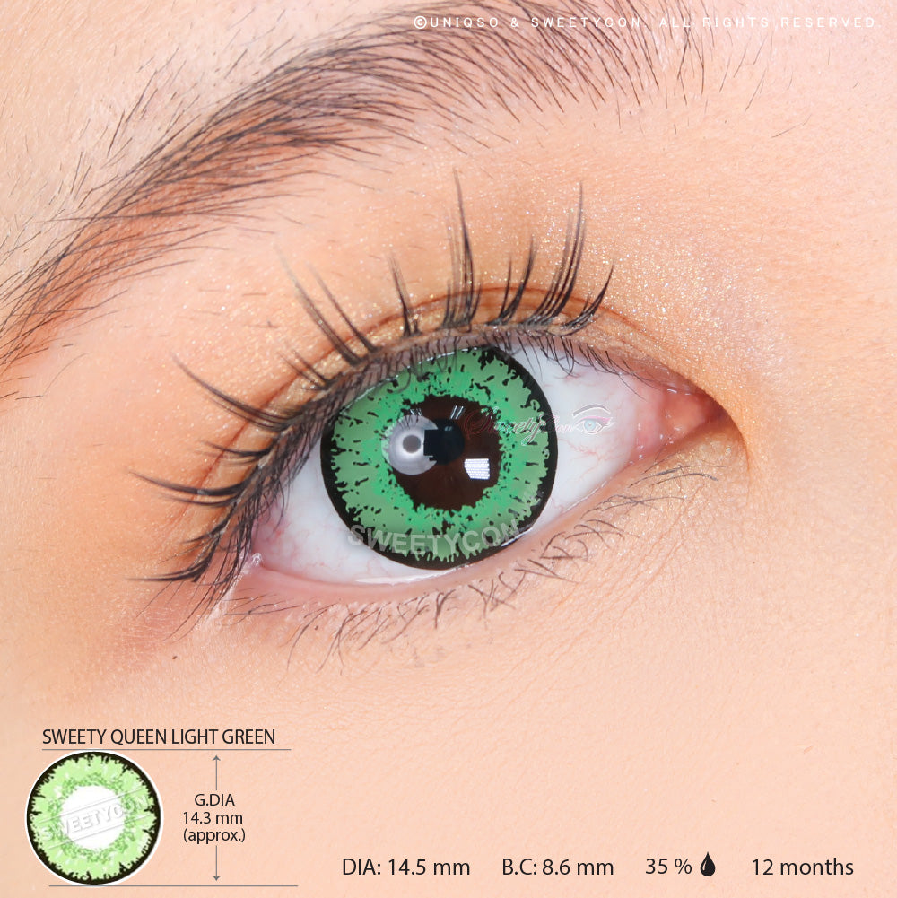 Sweety Queen Light Green Colored Contacts – UNIQSO