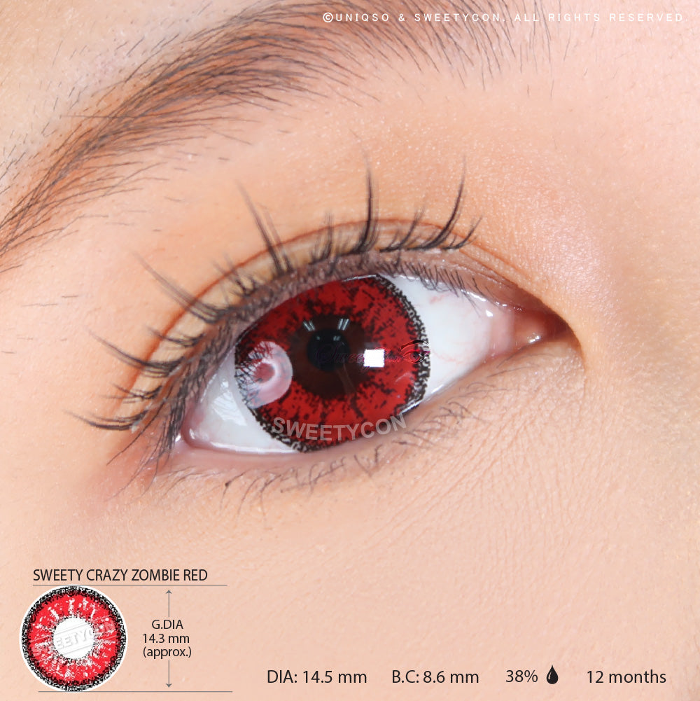 Sweety Crazy Zombie Red Halloween Contacts – UNIQSO