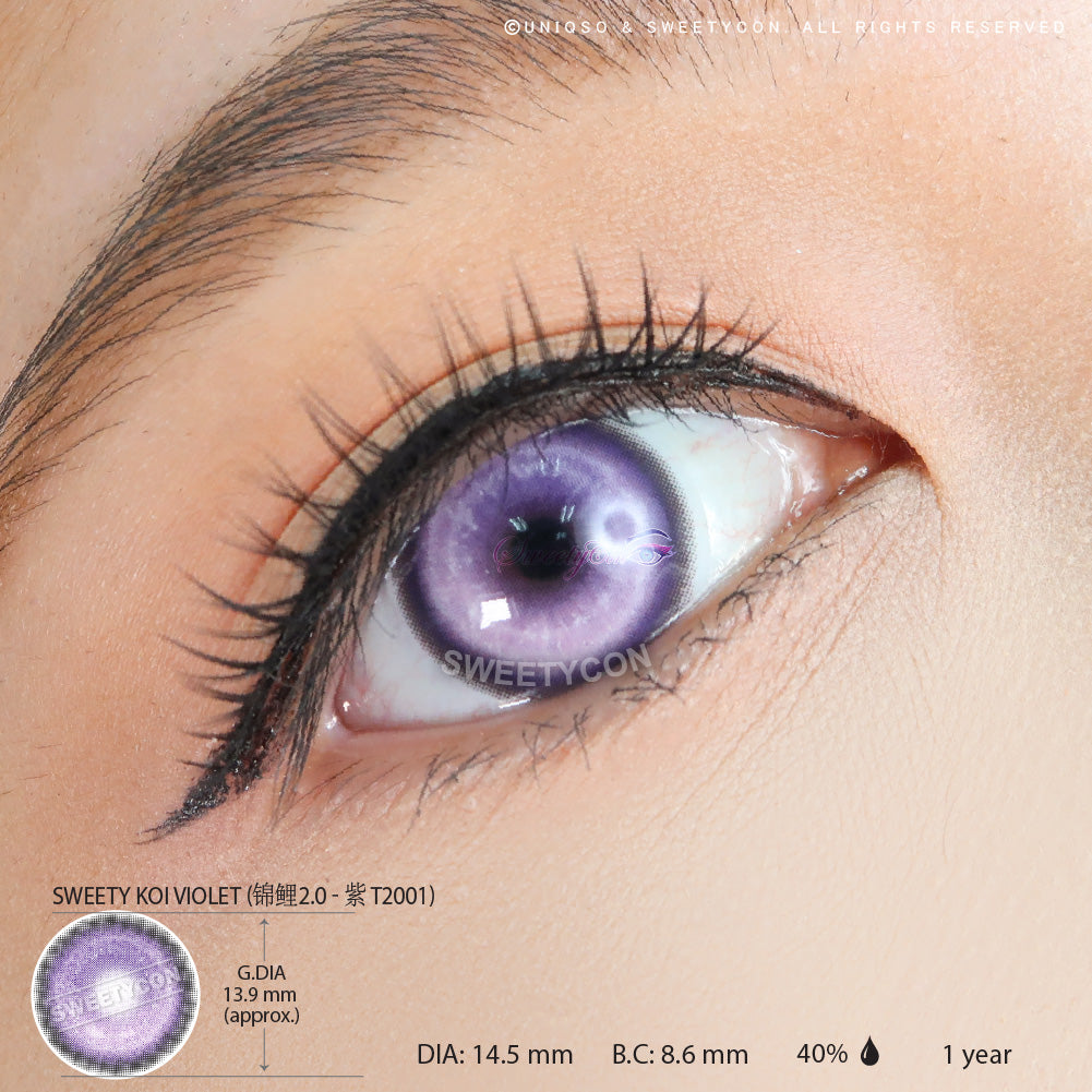 アイブロウ cony アイブロウ cony Sweety Koi Violet Cosplay Colored Contacts For