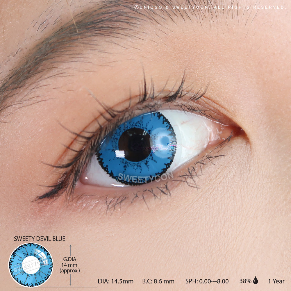 Sweety Devil Blue II (1 lens/pack)-Colored Contacts-UNIQSO