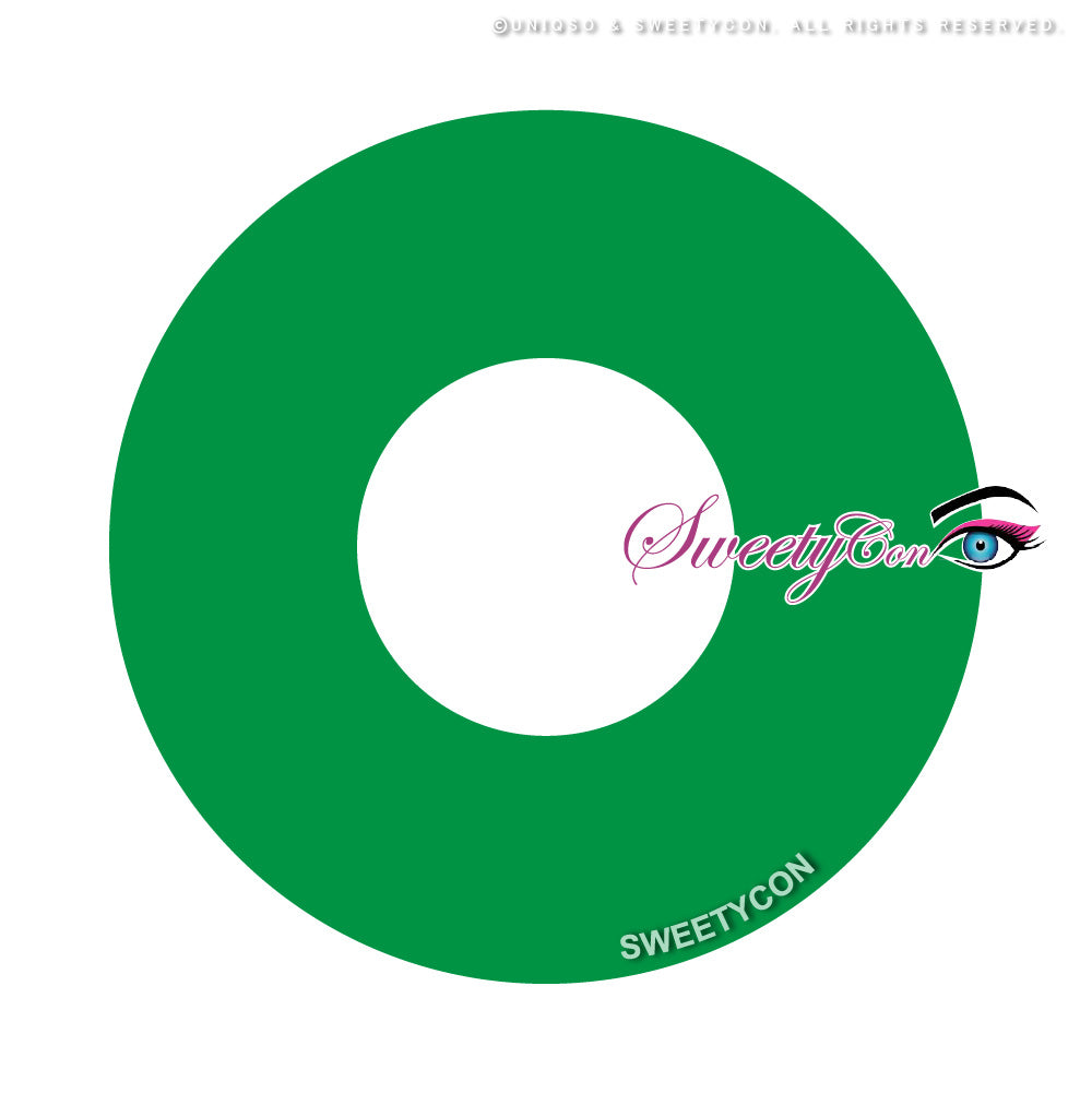 Sweety Crazy Solid Green (1 lens/pack)-Crazy Contacts-UNIQSO