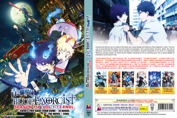 Original DVD - Blue Exorcist Season 1-4 (Vol.1-73 End) + Kuro's