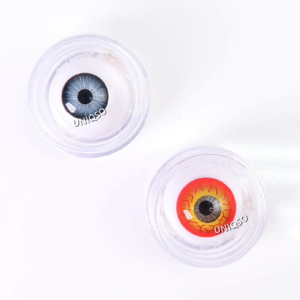 Coscon Crazy with Power - Inferno Crack (1 lens/pack)-Crazy Contacts-UNIQSO