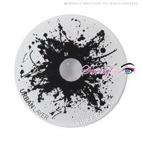 Sweety Mini Sclera Black Splash (1 lens/pack)-Mini Sclera Contacts-UNIQSO