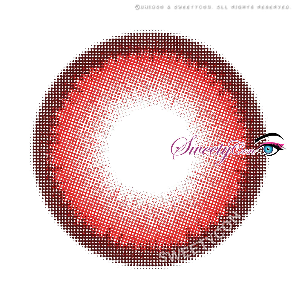 Sweety Halo Red (1 lens/pack)-Colored Contacts-UNIQSO