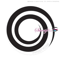 Sweety Mini Sclera Black Spiral (1 lens/pack)-Mini Sclera Contacts-UNIQSO