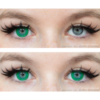 Kazzue Intense Pop Green colored contacts