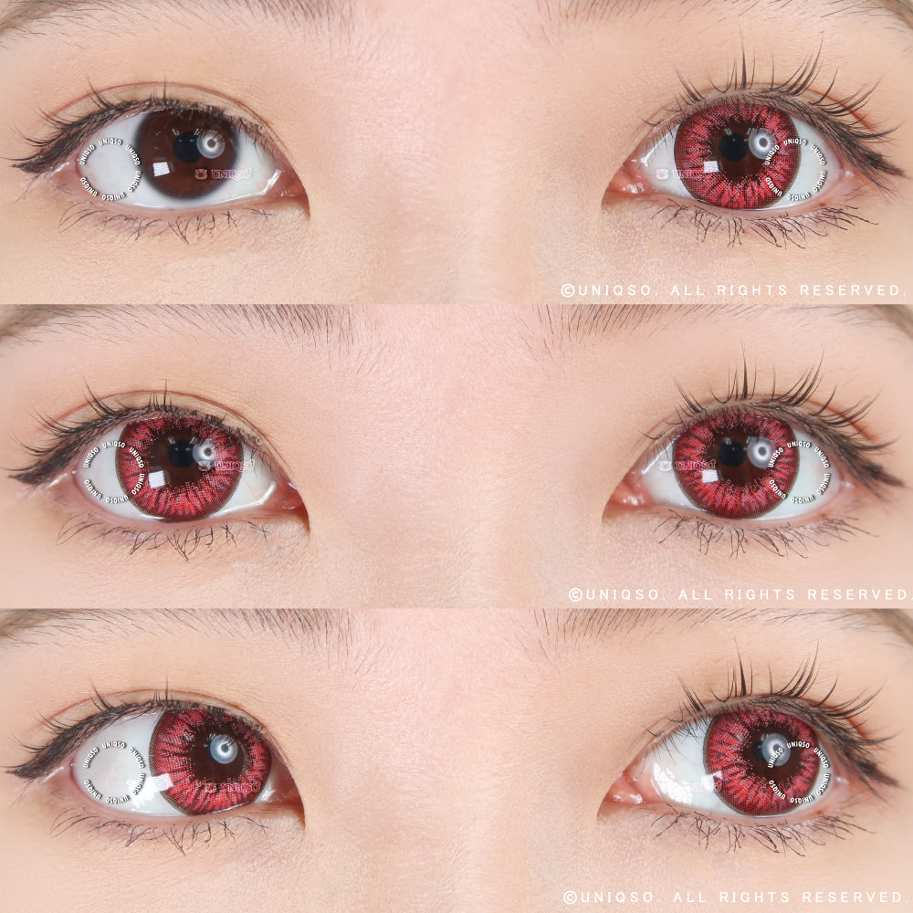 Kazzue Premier Pinkish Red Colored Contacts – UNIQSO