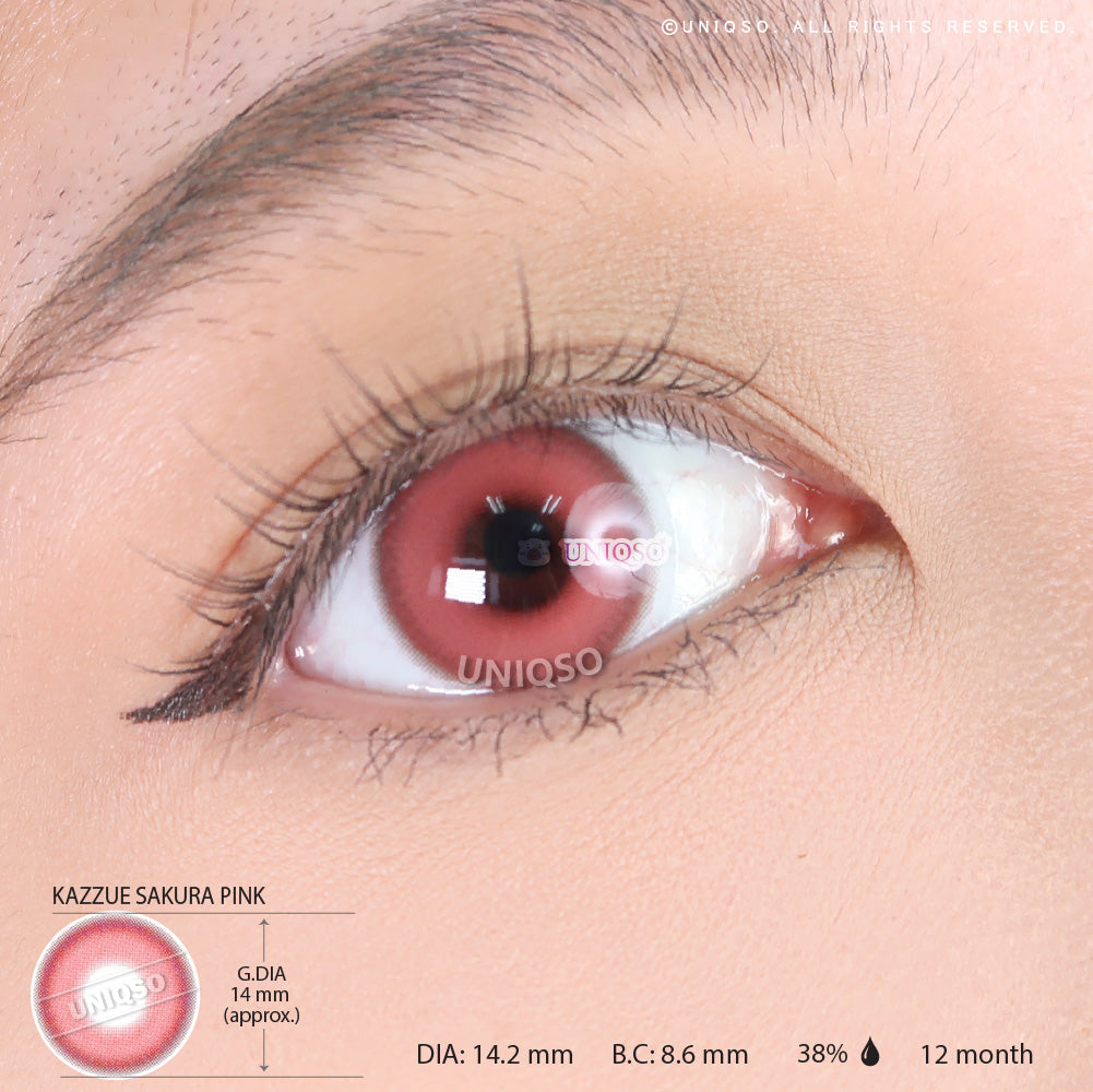 Kazzue Sakura Pink Cosplay Colored Contacts – UNIQSO