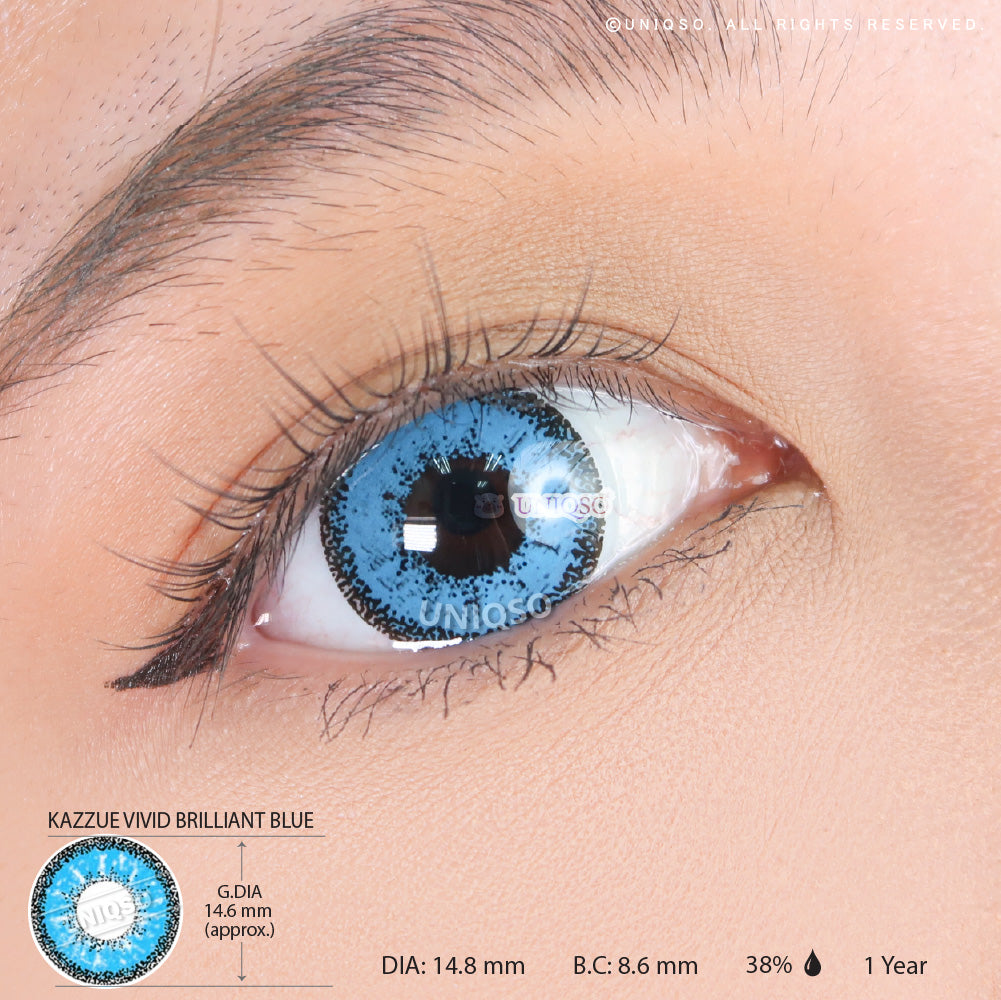 Kazzue Vivid Brilliant Blue Colored Contacts – UNIQSO