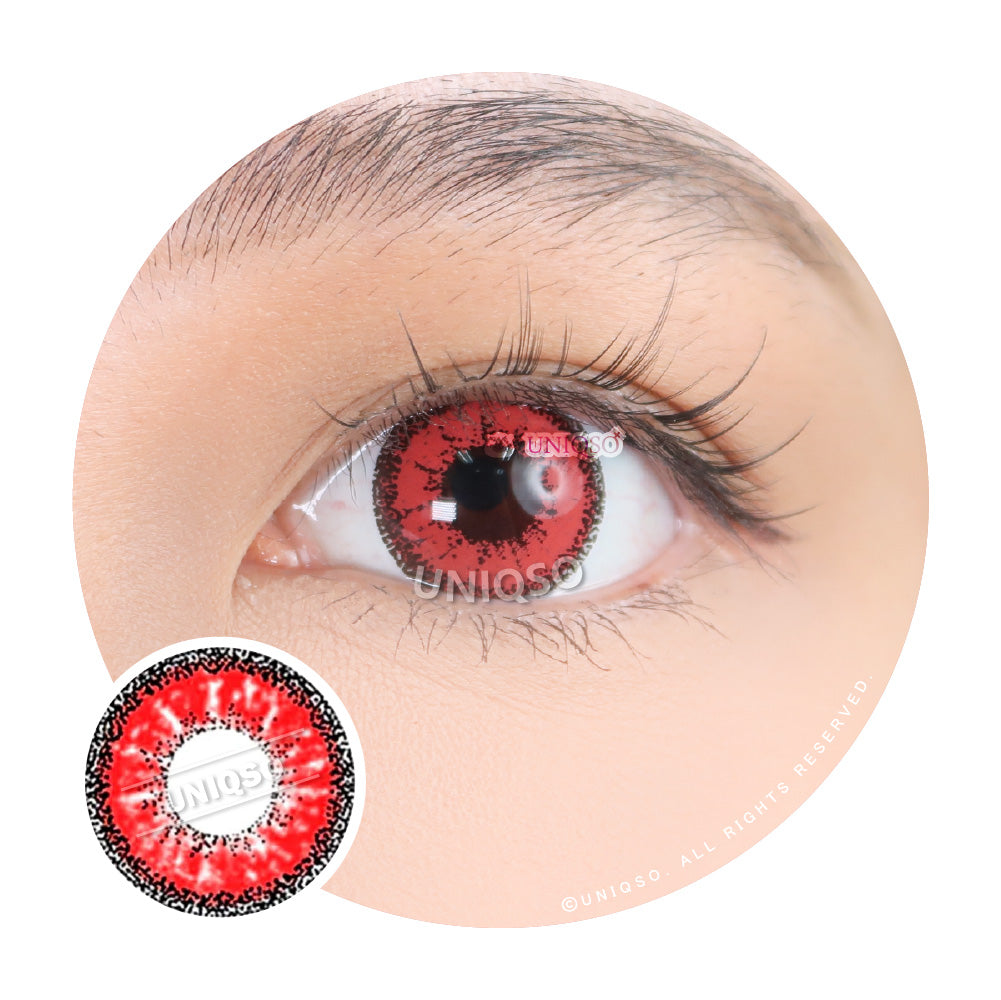 Kazzue Vivid Brilliant Red Colored Contacts – UNIQSO