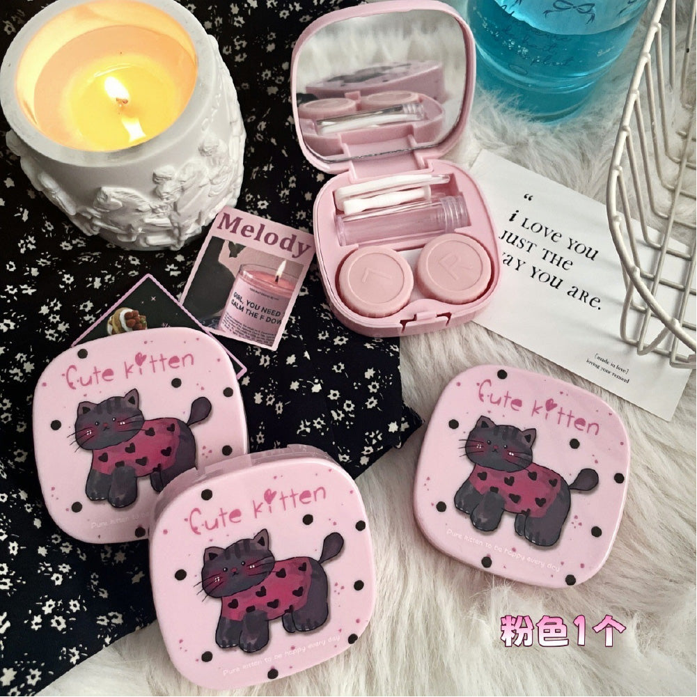 Lens Case Travel Kit - Happy Cute Kitten-Lens Case-UNIQSO