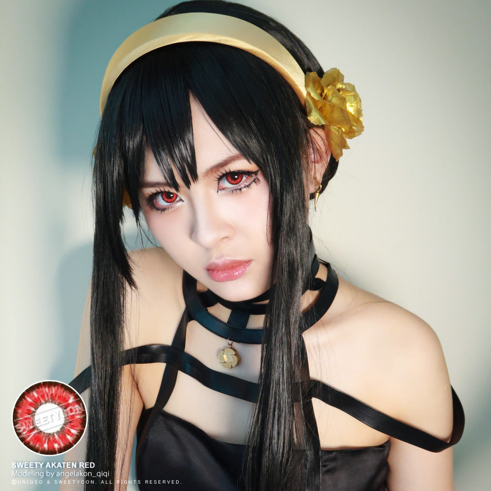 Vibrant Sweety Akaten Red Colored Contacts for Cosplay & Anime