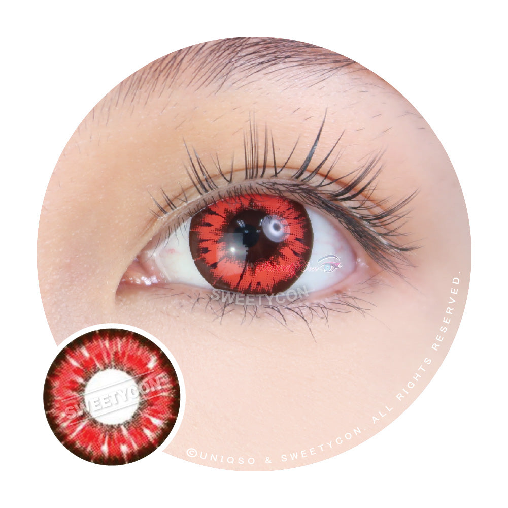 Vibrant Sweety Akaten Red Colored Contacts for Cosplay & Anime