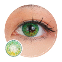 Sweety Anime Flower Green (1 lens/pack)-Colored Contacts-UNIQSO