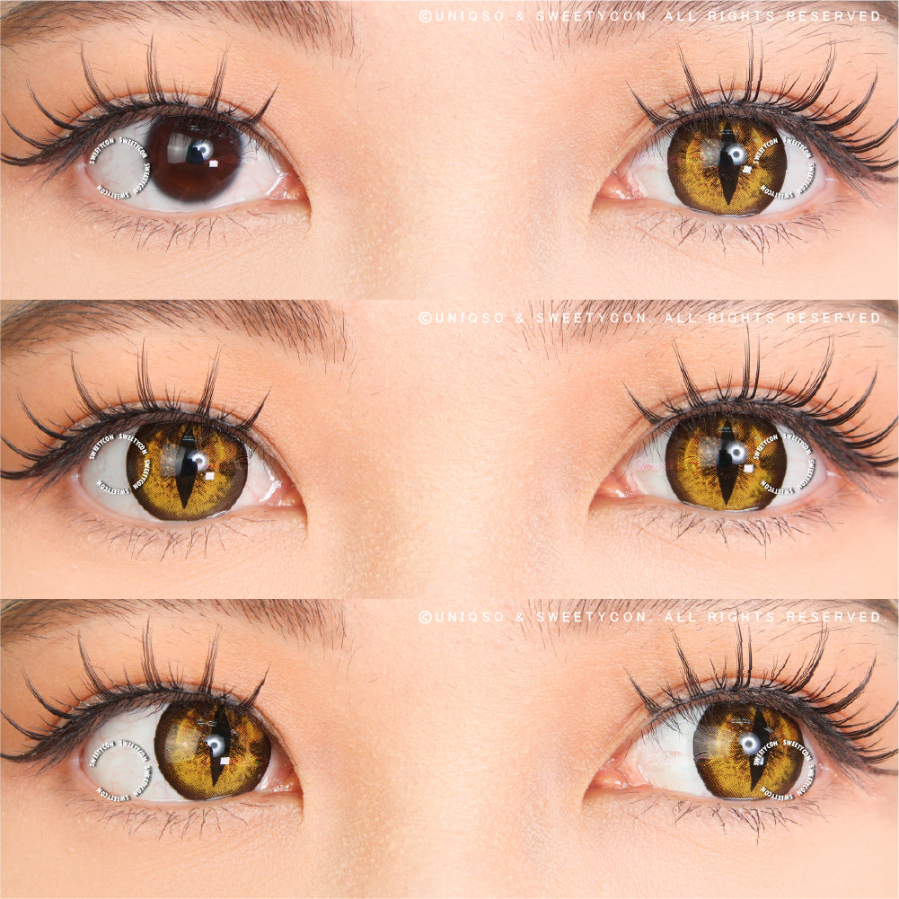 Sweety Crazy Gold Demon Eye / Cat Eye (New) (1 lens/pack)-Crazy Contacts-UNIQSO