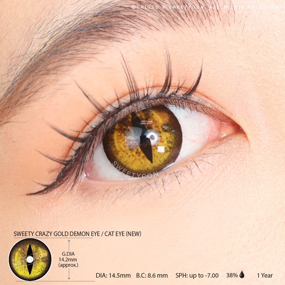Gold Demon Eye Contacts | Demon Eye Contacts | With Prescription