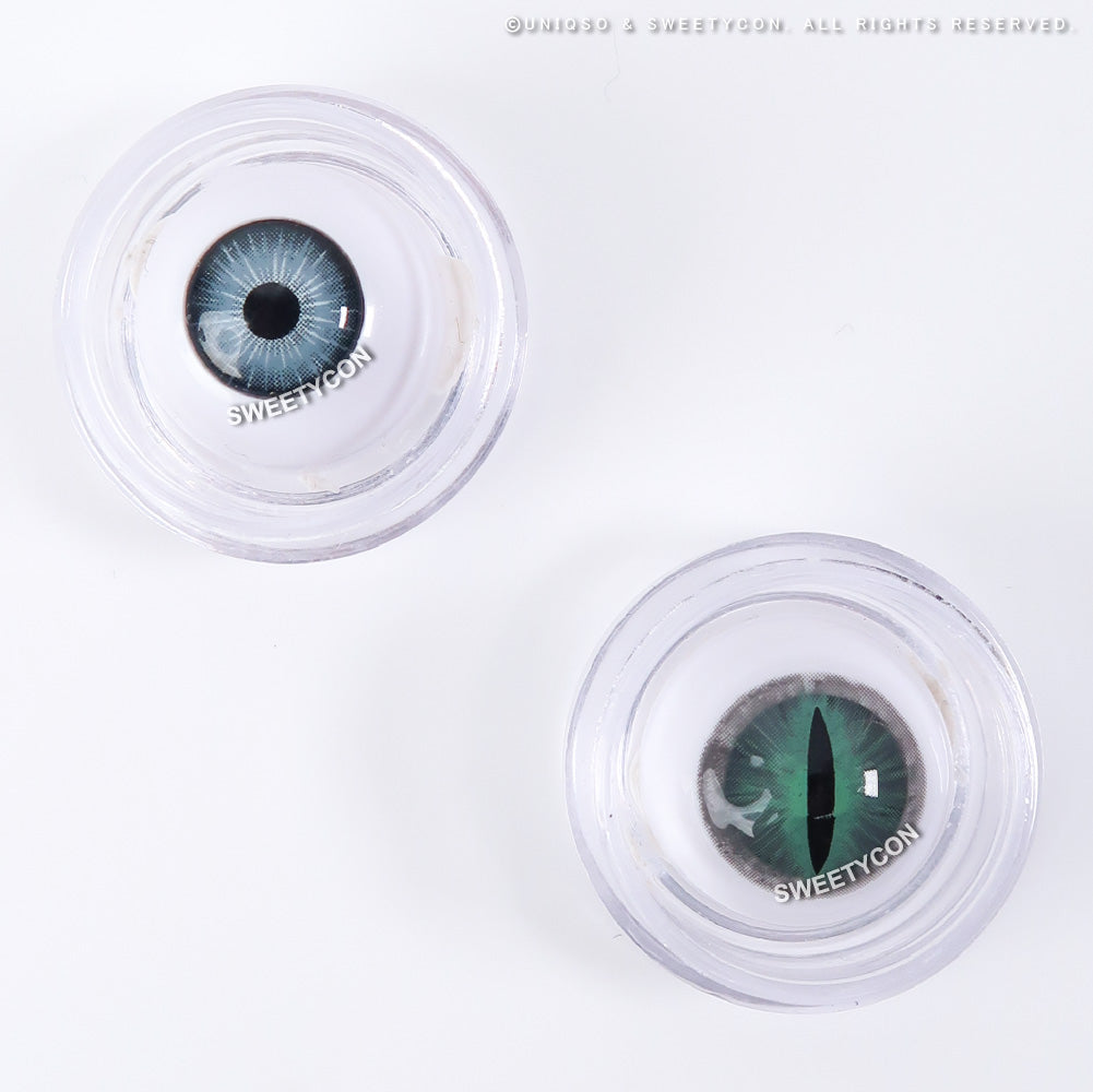 Gray Demon Eye / Cat Eye Contacts| Prescription | Halloween