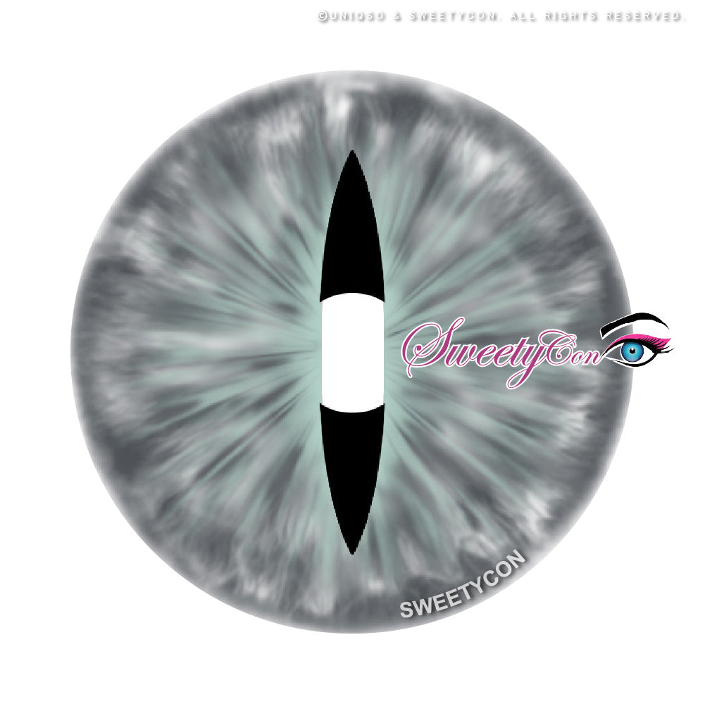 Gray Demon Eye / Cat Eye Contacts| Prescription | Halloween