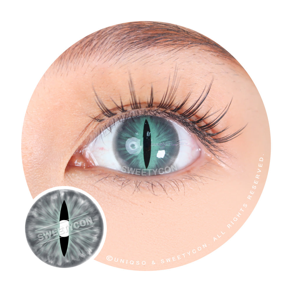 Gray Demon Eye / Cat Eye Contacts| Prescription | Halloween