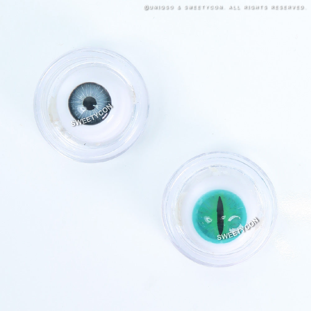 Green Cat Eye Contacts | Demon Eye Contacts | With Prescription