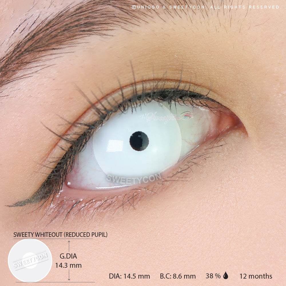 Sweety Crazy Mini S White | Halloween Contacts – UNIQSO