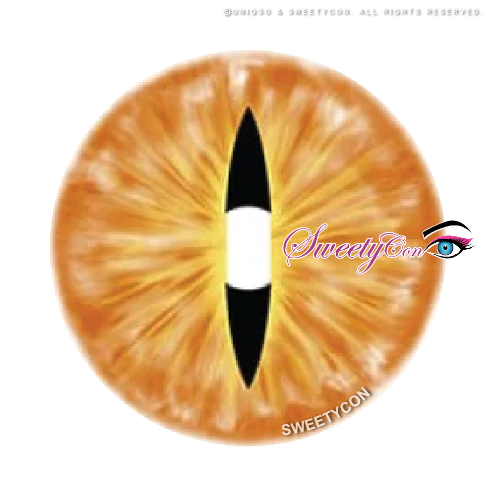 Orange Cat Eye Contacts | Demon Eye Contacts | With Prescription