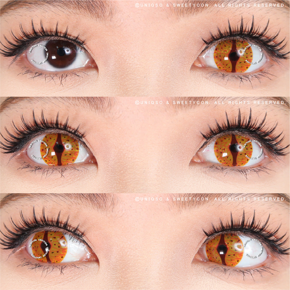Sweety Crazy Orange Dragon Eyes (1 lens/pack)-Crazy Contacts-UNIQSO